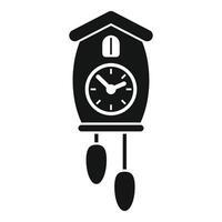Cuckoo clock striking showing time passing vector