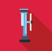 Airport windsock measuring wind speed and direction for airplane takeoff and landing vector