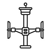 Drone showing wind direction with control tower on top vector