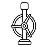 Water pump with handle rotating for extracting water from ground vector