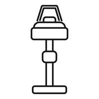 Airport check in machine line icon showing self service checkin vector