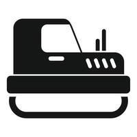Moon rover exploring new planet surface icon design vector