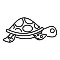 Cute turtle walking and showing its shell with circle pattern vector