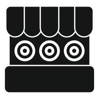 Shooting range arcade game booth icon representing entertainment venues and amusement parks vector