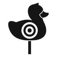 Shooting range duck hunt target icon representing amusement park vector