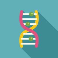 Colorful dna double helix structure illustrating genetic code vector