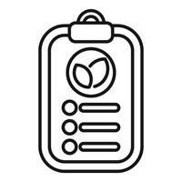 Clipboard with checklist and green leaves icon showing eco friendly business practices vector