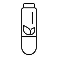 Eco battery showing sustainable power source with leaf icon vector