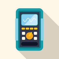 Digital multimeter showing a sinusoidal signal on its screen vector