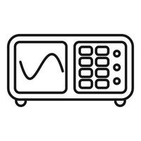 Electronic device showing sinusoidal waveform on screen vector