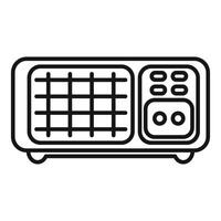 Retro radio receiver broadcasting news and music icon vector