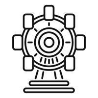 3d printing machine printing an object with laser sintering technology vector
