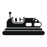 Bumper car futuristic spaceship model in amusement park attraction icon simple style vector