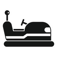 Black silhouette of a bumper car isolated on a white background vector