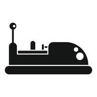 Hovercraft floating on cushion of air icon simple style vector