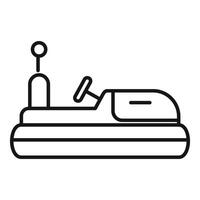 Hovercraft transport icon representing high speed traveling vector