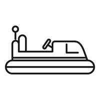 Hovercraft floating on air cushion icon outline vector