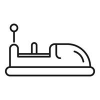 Bumper car with antenna icon, outline style vector