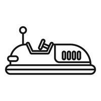 Bumper car with antenna is waiting for clients in amusement park vector