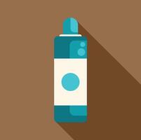 Spray bottle with long shadow showing through minimalist graphic design vector