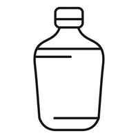 Reusable water bottle line icon showing hydration concept vector
