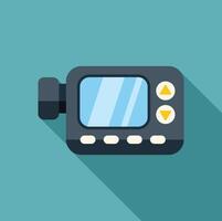 Underwater camera showing blank screen displaying recording buttons vector