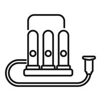 Water filter system purifying tap water with cartridge for home usage vector