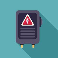 Electrical transformer box with high voltage sign displaying warning symbol vector
