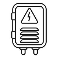 Electric fuse box with high voltage sign displaying on it vector