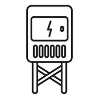 Electric meter standing on tripod showing energy consumption data vector