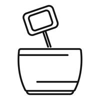 Smart home device managing system outline icon vector