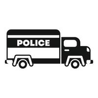 Police truck delivering justice and security on the road vector