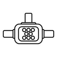 Bicycle front light providing visibility for cyclists riding in the dark vector
