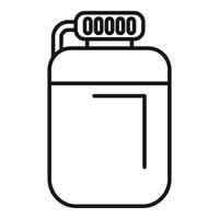 Smart water bottle with counter showing water level icon vector