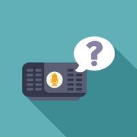 Projector having a question about voice control technology vector
