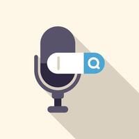 Voice search engine optimization concept with microphone and search bar icon vector