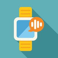 Smart watch displaying voice assistant listening icon vector