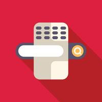 Modern electronic door lock system accessing with mobile phone app vector