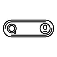 Voice recorder device recording audio message icon outline vector