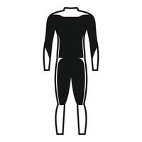 Wetsuit icon representing water sports and diving suit vector