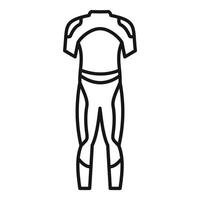 Wetsuit icon representing diving suit for water sports vector