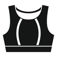 Sports bra icon showing activewear for working out vector