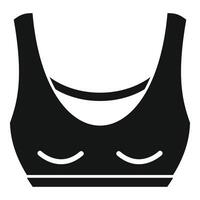 Sports bra icon showing activewear for working out vector