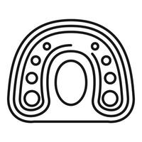 Orthopedic insole for flatfoot correction and support icon showing layers vector