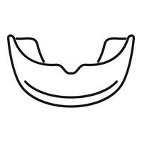 Mouth guard protecting teeth using for sports icon outline style vector