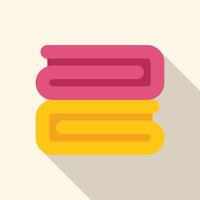 Stack of colorful towels lying on top of each other vector