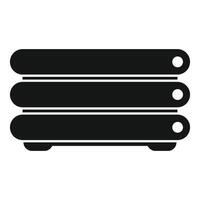 Database hosting icon showing server farm or data center vector