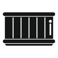 Home air purifier working on maximum power icon vector