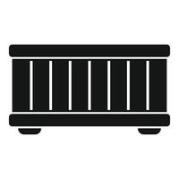 Cargo container standing on ground for logistic and delivery vector