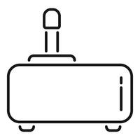 Game console with joystick featuring modern design vector
